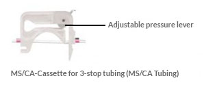 MS/CA Cassette for 3-stop tubing